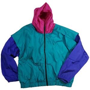 Norm Thompson | Vintage Color Block Wind Breaker-Work Out Jacket | Size M